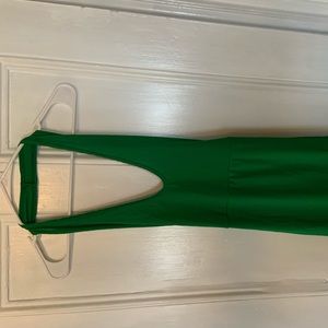 Green Ribbed Halter Dress